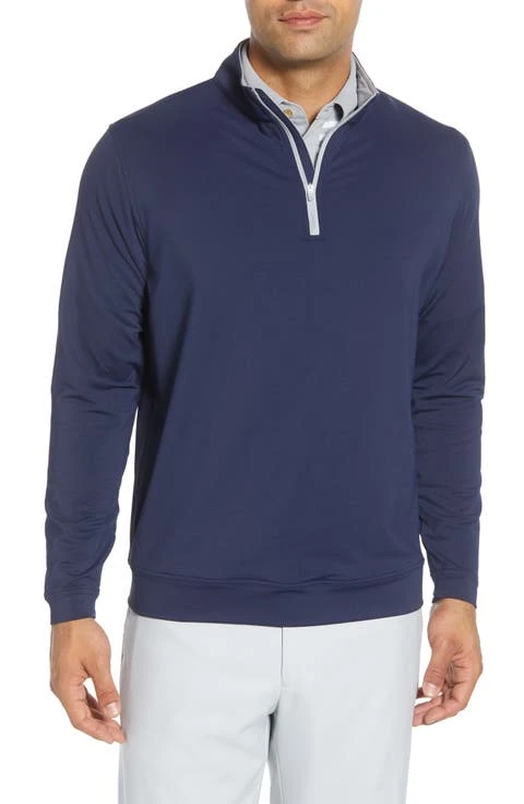 Men's Navy Blue 1/4 Zip Performance Pullover