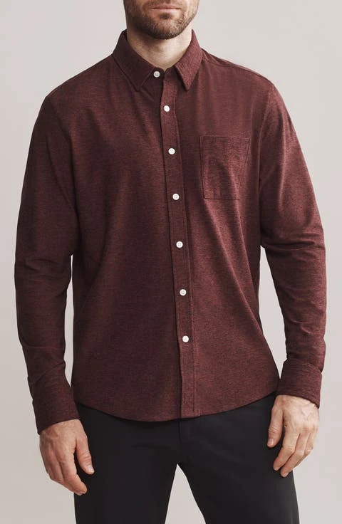Men's Long Sleeve Knit Shirt